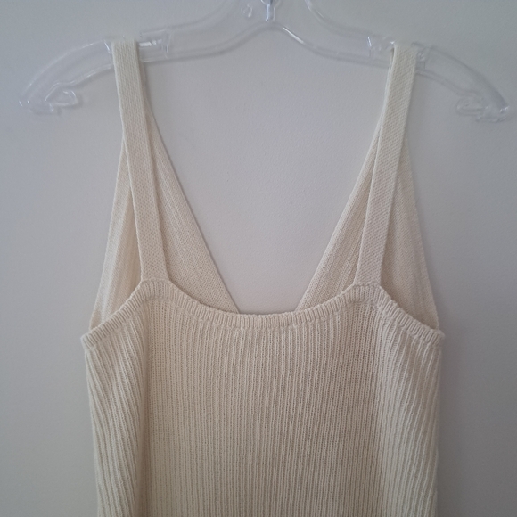 Zara | Cream Knit Sleeveless Dress - Picture 6 of 7